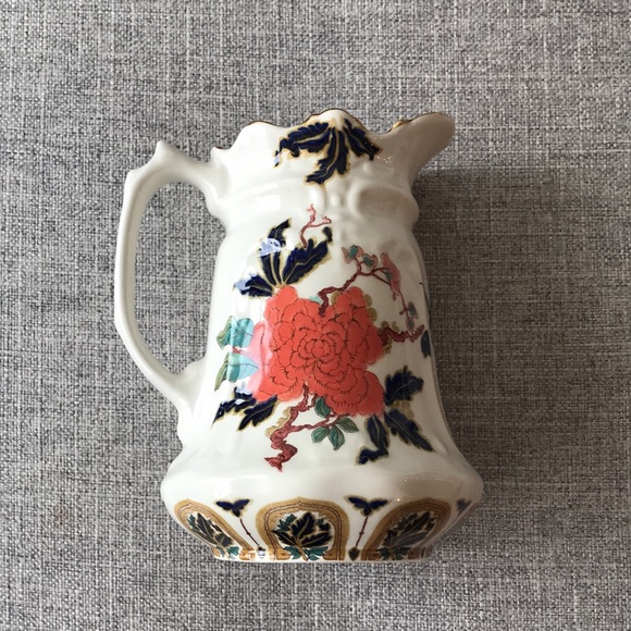 Vintage James Kent Old Foley “Eastern Glory” Pitcher Vase Scalloped Rim - Picture 3 of 8